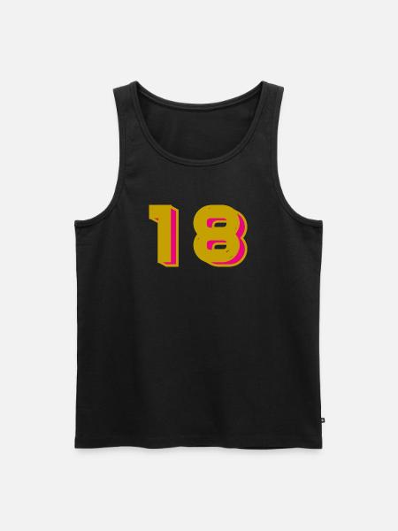 18 - Men's Premium Organic Tank Top - black