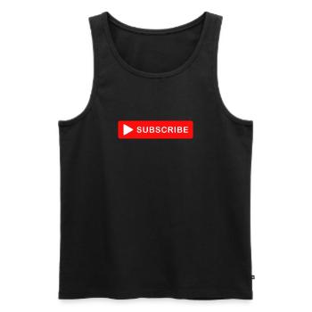 Abonnieren-Knopf-Klick-Icon-Design - Männer Premium Bio Tank Top - Schwarz - Vorne - Michal (187cm)