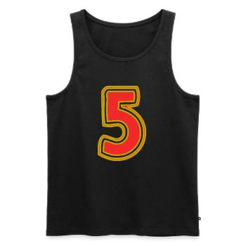 5 - Männer Premium Bio Tank Top - Schwarz - Vorne - Michal (187cm)
