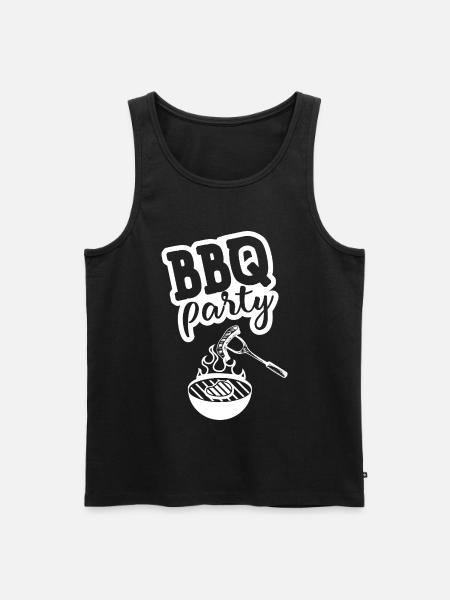 BBQ PARTY Kitchen Apron - Men's Premium Organic Tank Top - black