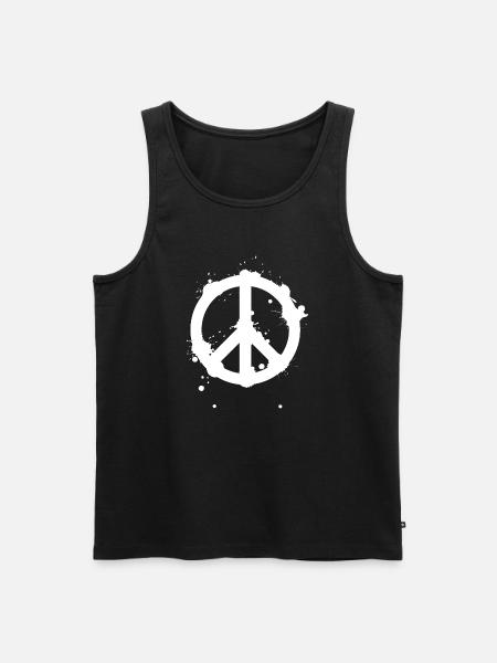Peace Splash Guerrilla Print Style - Men's Premium Organic Tank Top - black