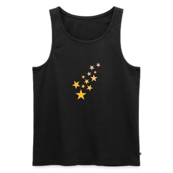 Stern Sternchen Muster Sternenhimmel - Männer Premium Bio Tank Top - Schwarz - Vorne - Michal (187cm)