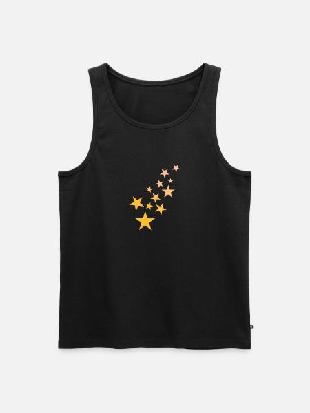 Star asterisk pattern starry sky - Men's Premium Organic Tank Top - black