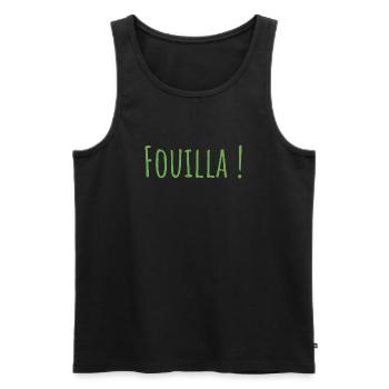 Fouilla vert - Débardeur bio Premium Homme - noir - Devant - Michal (187cm)