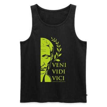 GREEN CAESAR - Men's Premium Organic Tank Top - black - Front - Michal (187cm)