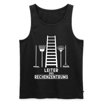 LEITER DES RECHENZENTRUMS - Männer Premium Bio Tank Top - Schwarz - Vorne - Michal (187cm)