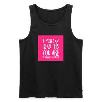 Mundschutz lustig Spruch - lustige Sprüche - Männer Premium Bio Tank Top - Schwarz - Vorne - Michal (187cm)
