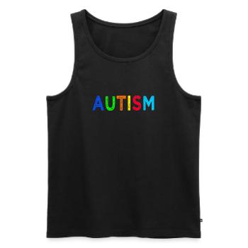 Regenbogen-Autismus: Eine Botschaft der Hoffnung - Männer Premium Bio Tank Top - Schwarz - Vorne - Michal (187cm)
