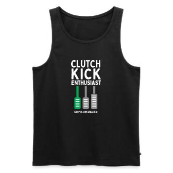 Clutch Kick Enthusiast - Männer Premium Bio Tank Top - Schwarz - Vorne - Michal (187cm)