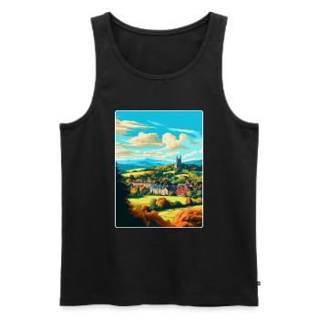 Great Malvern England Uk Reise Poster Souvenir - Männer Premium Bio Tank Top - Schwarz - Vorne - Michal (187cm)