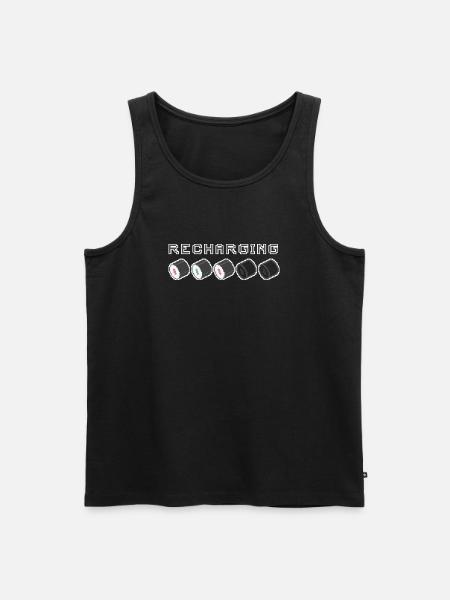 Recharging Pixel Sushi - Men's Premium Organic Tank Top - black