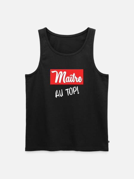 MASTER - Men's Premium Organic Tank Top - black