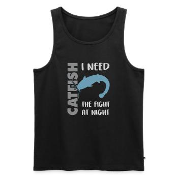 Wels fischen Kampf mit dem starken Wels - Männer Premium Bio Tank Top - Schwarz - Vorne - Michal (187cm)
