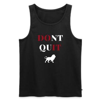 don't quit lion heart - Men's Premium Organic Tank Top - black - Front - Michal (187cm)