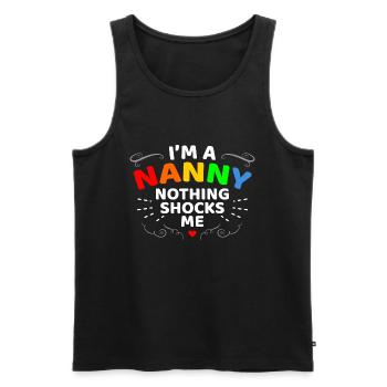 Nanny Gift - Männer Premium Bio Tank Top - Schwarz - Vorne - Michal (187cm)