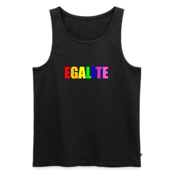 Equality - Men's Premium Organic Tank Top - black - Front - Michal (187cm)