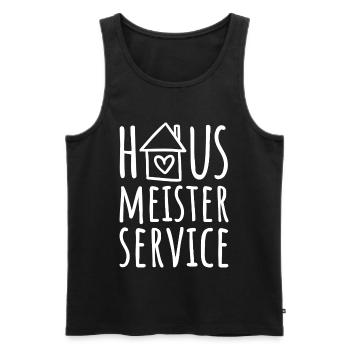 Hausmeister Service - Hausmeisterservice - Männer Premium Bio Tank Top - Schwarz - Vorne - Michal (187cm)