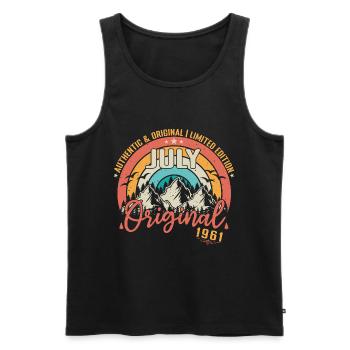 Juli 1961 Juli Geburtstag 1961 Juli - Männer Premium Bio Tank Top - Schwarz - Vorne - Michal (187cm)