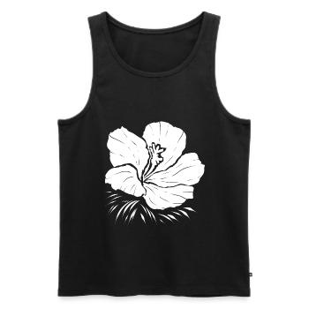 Weiße Orchidee Blüte Geschenk Orchideenliebhaber - Männer Premium Bio Tank Top - Schwarz - Vorne - Michal (187cm)