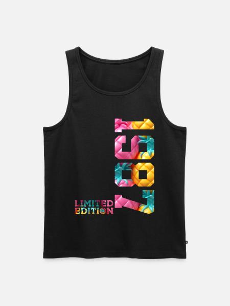 39TH BIRTHDAY LIMITED EDITION 1987 - Men's Premium Organic Tank Top - black