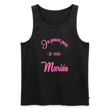 ICH KANN NICHT, ICH BIN VERHEIRATET - Männer Premium Bio Tank Top - Schwarz - Vorne - Michal (187cm)