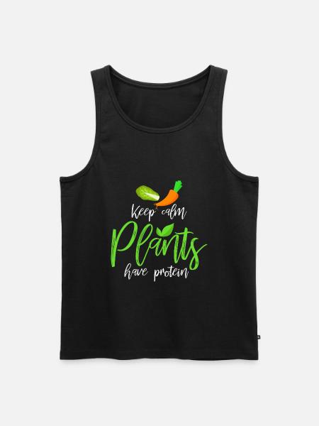 Vegan - Men's Premium Organic Tank Top - black