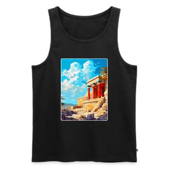 Knossos Palast Griechenland Vintage Reiseplakat WPA - Männer Premium Bio Tank Top - Schwarz - Vorne - Michal (187cm)
