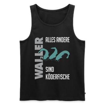 Wels fischen Kampf mit dem starken Wels - Männer Premium Bio Tank Top - Schwarz - Vorne - Michal (187cm)