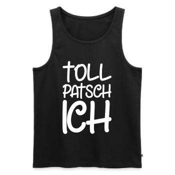 Tollpatsch Ich tollpatschig lustig tollpatschich - Männer Premium Bio Tank Top - Schwarz - Vorne - Michal (187cm)