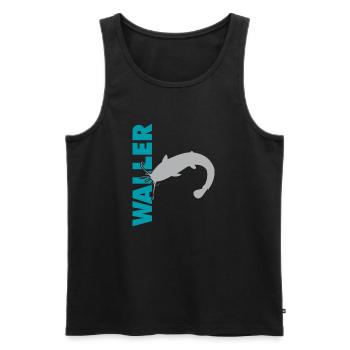 Wels fischen Kampf mit dem starken Wels - Männer Premium Bio Tank Top - Schwarz - Vorne - Michal (187cm)