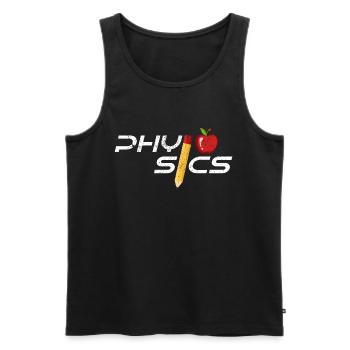 Physiker - Männer Premium Bio Tank Top - Schwarz - Vorne - Michal (187cm)