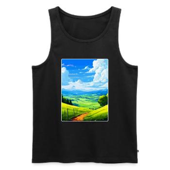 Bergisches Land Deutschland Vintage Reiseposter WPA - Männer Premium Bio Tank Top - Schwarz - Vorne - Michal (187cm)