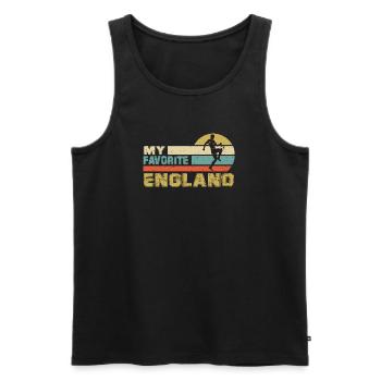 England Soccer Football 2022 WM World Cup - Débardeur bio Premium Homme - noir - Devant - Michal (187cm)