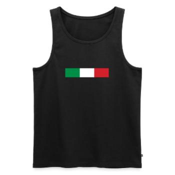 Italien-Banner - Männer Premium Bio Tank Top - Schwarz - Vorne - Michal (187cm)
