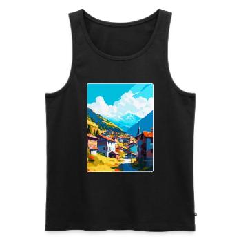Artvin Türkei Vintage Reiseposter WPA Souvenir - Männer Premium Bio Tank Top - Schwarz - Vorne - Michal (187cm)