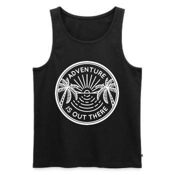 Aventure palmiers de mer - Débardeur bio Premium Homme - noir - Devant - Michal (187cm)