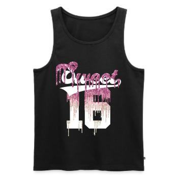 SWEET 16 ENFIN 16ÈME ANNIVERSAIRE - Débardeur bio Premium Homme - noir - Devant - Michal (187cm)