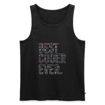 Bester Programmierer Coden Coder - Männer Premium Bio Tank Top - Schwarz - Vorne - Michal (187cm)