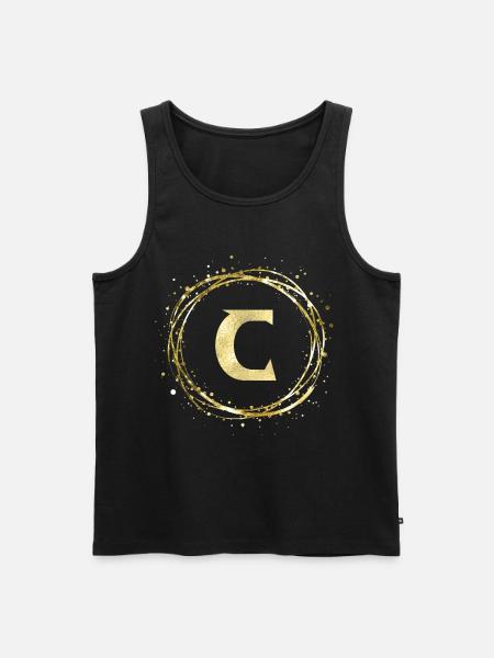 C - Männer Premium Bio Tank Top - Schwarz