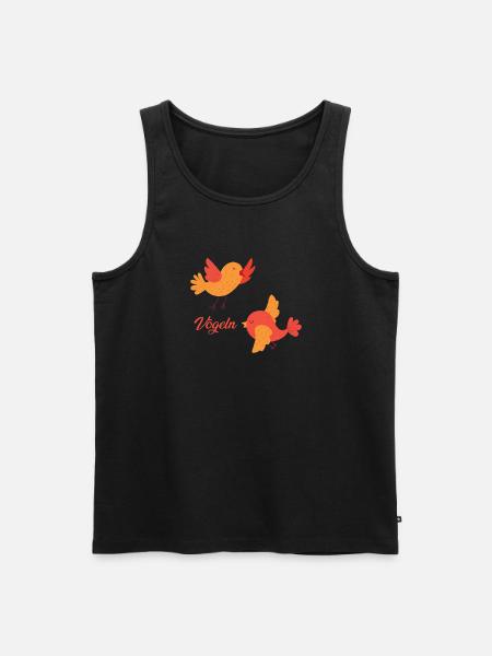Vögeln - Männer Premium Bio Tank Top - Schwarz
