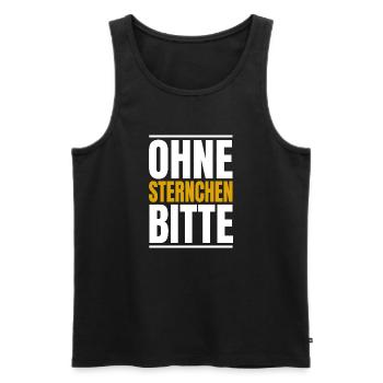 Ohne Sternchen bitte Gendern - Männer Premium Bio Tank Top - Schwarz - Vorne - Michal (187cm)