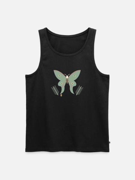 Spanischer Mondmotte und Kiefer - Männer Premium Bio Tank Top - Schwarz