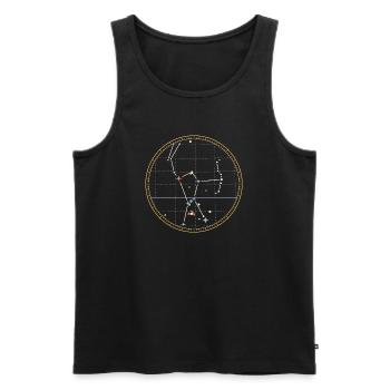 Sternkarte des großen Wintersternbilds - Männer Premium Bio Tank Top - Schwarz - Vorne - Michal (187cm)