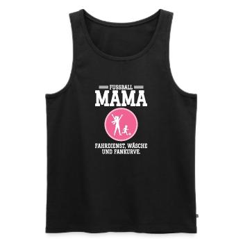 Fußball Mutter - Fahrdienst, Wäsche und Fankurve - Männer Premium Bio Tank Top - Schwarz - Vorne - Michal (187cm)