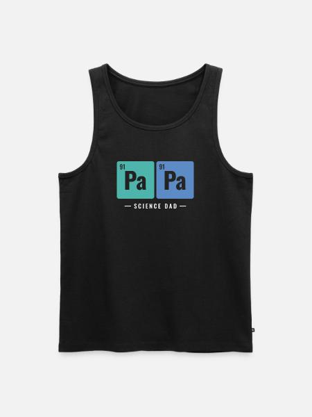 Papa Periodensystem Elemente Wissenschaft Papa - Männer Premium Bio Tank Top - Schwarz
