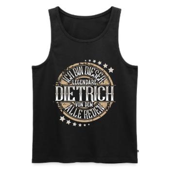 Dietrich - Männer Premium Bio Tank Top - Schwarz - Vorne - Michal (187cm)