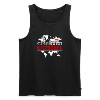 Kitzbühel - Männer Premium Bio Tank Top - Schwarz - Vorne - Michal (187cm)