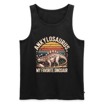 Lieblingsdinosaurier Ankylosaurus Dino Geschenk - Männer Premium Bio Tank Top - Schwarz - Vorne - Michal (187cm)