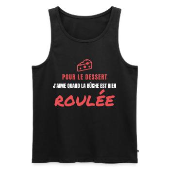 Dessert Bûche Bien Roulée Humor Weihnachten - Männer Premium Bio Tank Top - Schwarz - Vorne - Michal (187cm)