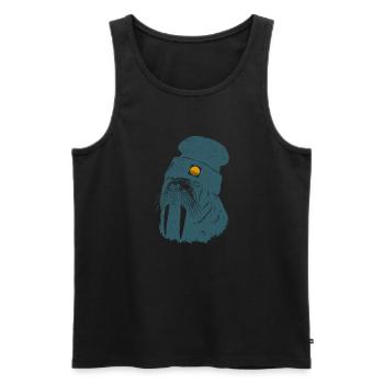 Walross Meer Küstenkind Outdoor - Männer Premium Bio Tank Top - Schwarz - Vorne - Michal (187cm)